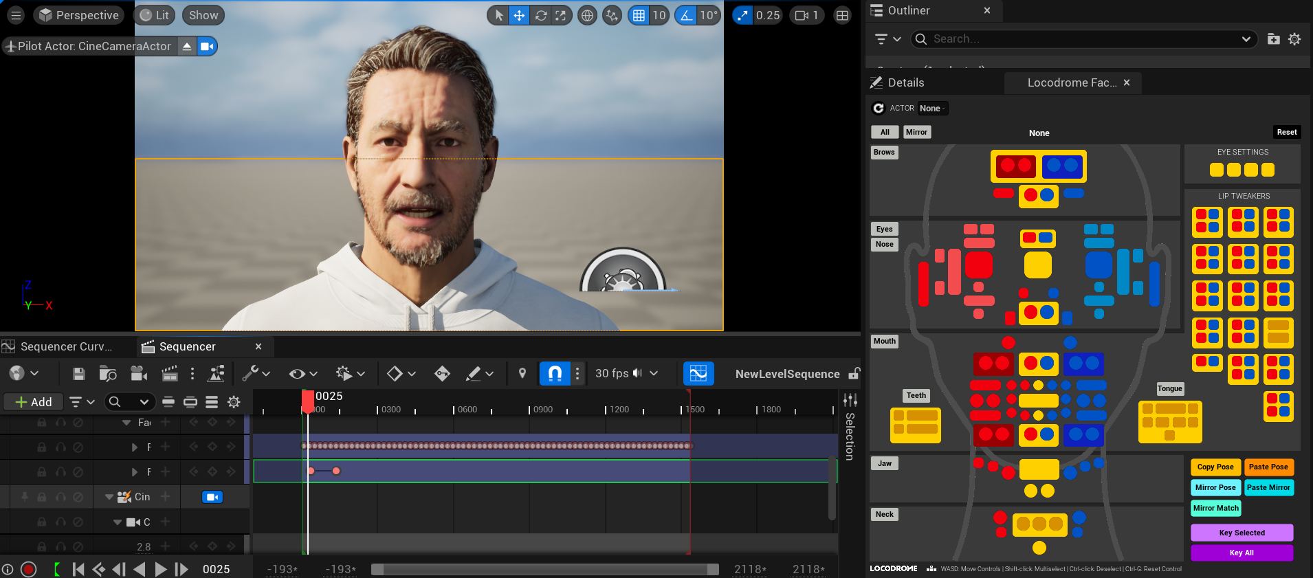 Instructor Facial Rigging in Sequencer
